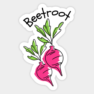 Hand Drawn Beetroot Minimal Sticker